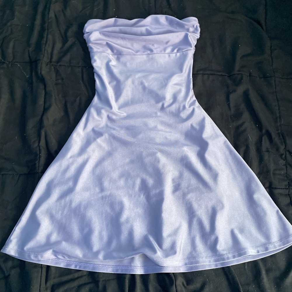 Lilac Strapless Homecoming Dress